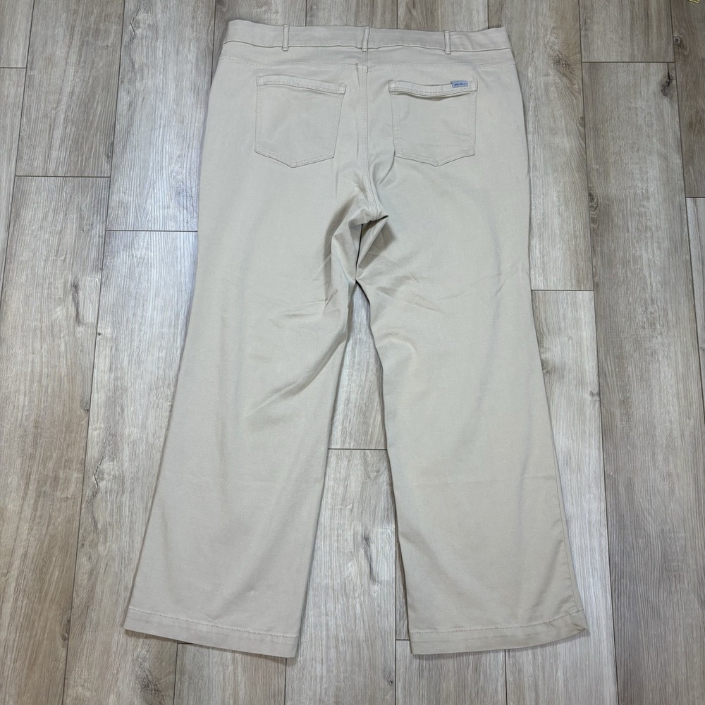 Eddie Bauer‎ Stretch Bootcut Trouser Pants Curvy Fit Women's SZ 24 khaki Tan - Picture 7 of 8